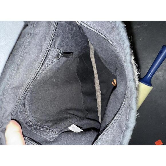 Vintage Wool Crossbody Bag L Multicolor Floral Embroidered Boho Chic Festival - Picture 5 of 5